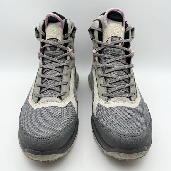 ECCO Womens Ultra Terrain Mid Warm Hiking Boot EU 37 US 6-6.5 Grey Nubuck WP NIB - Picture 7 of 13